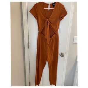 Orange | sexy KITTENISH JUMPSUIT with Cutout | Medium